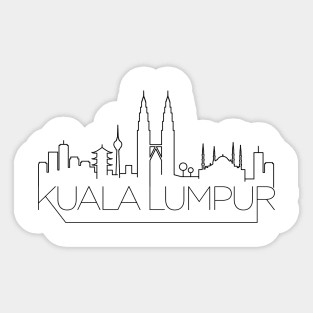 Kuala Lumpur Minimal Skyline Sticker